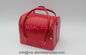 Kırmızı Güzellik Seyahat Kozmetik Çantaları, Timsah Derisi Kozmetik Tren Çantası