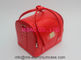 Kırmızı Güzellik Seyahat Kozmetik Çantaları, Timsah Derisi Kozmetik Tren Çantası