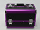Purple Aluminum Anodize Cosmetic Case Protable Make Up Box